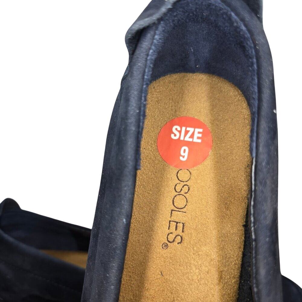 Aerosoles Size 9 Navy Suede Comfort Loafers w/ Cushioned Insoles - Picture 5 of 7